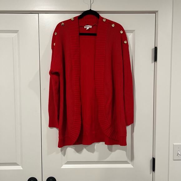 NWOT Charter Club Core Fashion Women's Cardigan Red ice XXL‎ Plus MSRP $79 - Picture 1 of 7